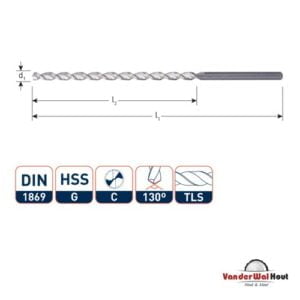 HSS Houtspiraalboor DIN1869 TL ø6,0x140x205 / in etui