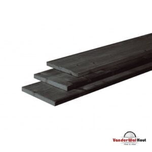 22x200x4000mm fijnbezaagde douglas plank zwart